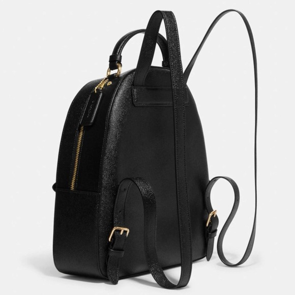 NWT Coach Jordyn Backpack/Black/ Crossgrain Leather - Picture 2 of 12